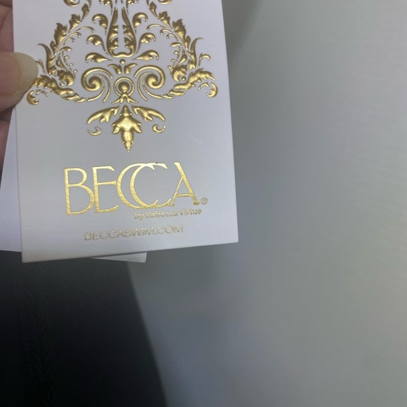 Bikini Top Women’s Size L by Becca Cute Design Tie In Back MSRP $88 NWT - Picture 3 of 5